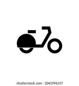 Icono Scooter aislado de estilo plano. Ilustración vectorial.