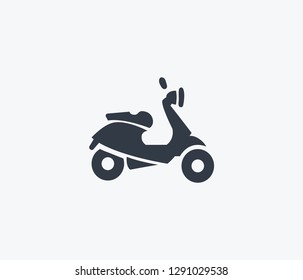 Scooter icon isolated on clean background. Scooter icon concept drawing icon in modern style. Vector illustration for your web mobile logo app UI design.