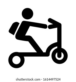 scooter icon isolated sign symbol vector illustration - high quality black style vector icons
