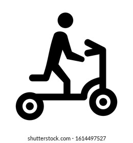 scooter icon isolated sign symbol vector illustration - high quality black style vector icons
