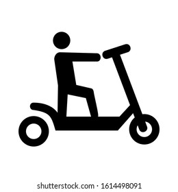 scooter icon isolated sign symbol vector illustration - high quality black style vector icons
