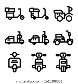 scooter icon isolated sign symbol vector illustration - Collection of high quality black style vector icons
