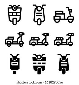 scooter icon isolated sign symbol vector illustration - Collection of high quality black style vector icons
