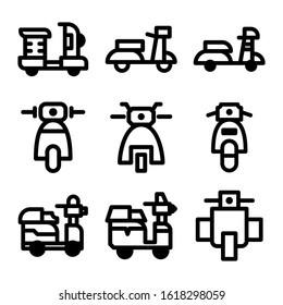 scooter icon isolated sign symbol vector illustration - Collection of high quality black style vector icons
