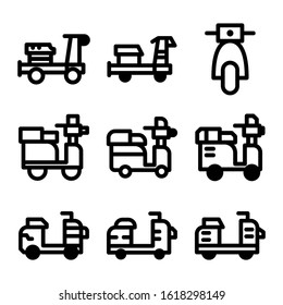scooter icon isolated sign symbol vector illustration - Collection of high quality black style vector icons
