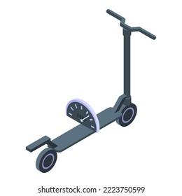 Scooter icon isometric vector. Food delivery. Online parcel