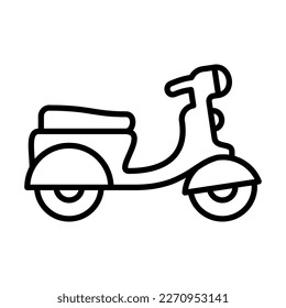 Bildzeichen der Scooter-Symbole für das Design von Vektorvorlagen und Symbolpixeln perfekt