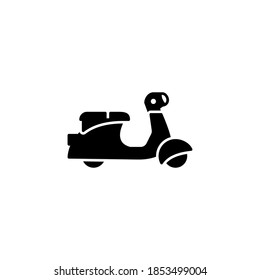 Scooter icon or logo illustration glyph style black color