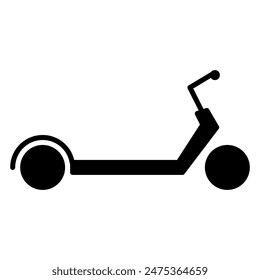 Scooter icon or logo illustration outline black style