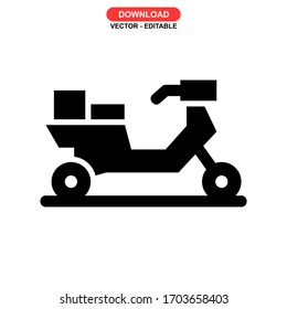 scooter icon or logo isolated sign symbol vector illustration - high quality black style vector icons
