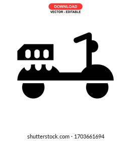 scooter icon or logo isolated sign symbol vector illustration - high quality black style vector icons
