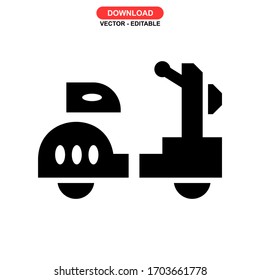 scooter icon or logo isolated sign symbol vector illustration - high quality black style vector icons
