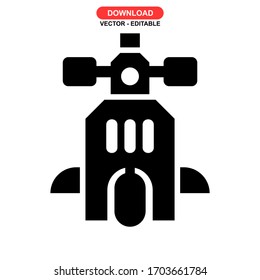 scooter icon or logo isolated sign symbol vector illustration - high quality black style vector icons
