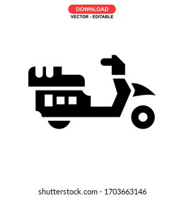 scooter icon or logo isolated sign symbol vector illustration - high quality black style vector icons
