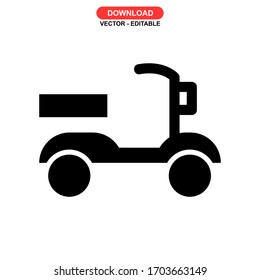 scooter icon or logo isolated sign symbol vector illustration - high quality black style vector icons
