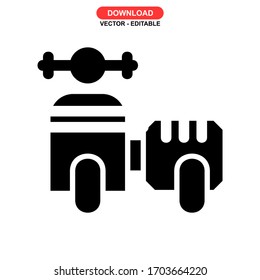 scooter icon or logo isolated sign symbol vector illustration - high quality black style vector icons
