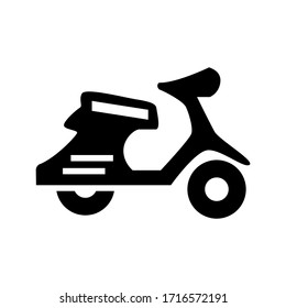 icono de scooter o logotipo símbolo de signo aislado ilustración vectorial ilustración de alto nivel de estilo negro iconos vectoriales
