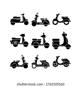 scooter  icon or logo isolated sign symbol vector illustration - Collection of high quality black style vector icons
