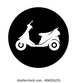 Scooter icon logo vector illustration jpg eps black silhouette emblem image white