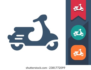 Scooter Icon. Moped. Professional, pixel perfect vector icon.