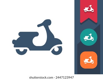 Scooter Icon. Moped. Professional, pixel perfect vector icon.