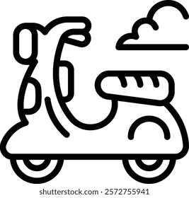 Scooter Icon. Motor Scooter Icon