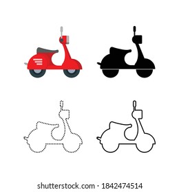 Scooter icon, motorbike vehicle icon. vector illustration