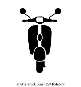scooter icon motorcycle icon silhouette style 