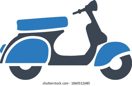 Scooter icon, motorcycle icon vector illustration 