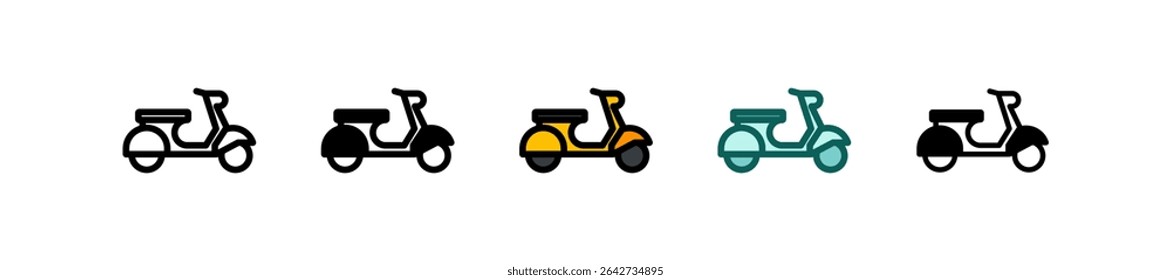 Scooter Icon Ilustración vectorial múltiple