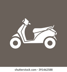 Scooter Icon on Dark Gray Color. Eps-10.