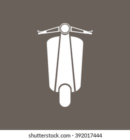 Scooter Icon on Dark Gray Color. Eps-10.