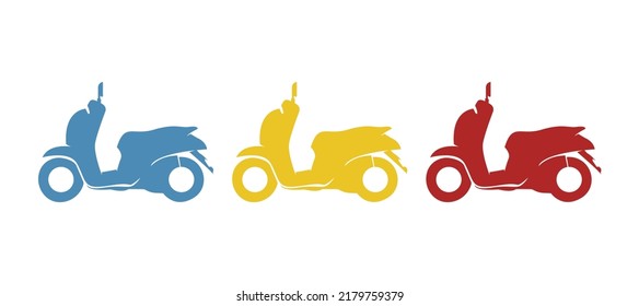 scooter icon on a white background, vector illustration
