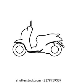 icono de scooter en fondo blanco, ilustración vectorial