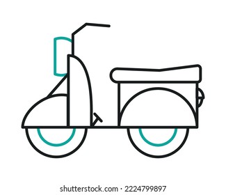 icono de scooter sobre fondo blanco