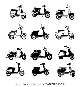 Scooter icon on white background vactor