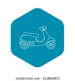 Scooter icon. Outline illustration of scooter vector icon for web