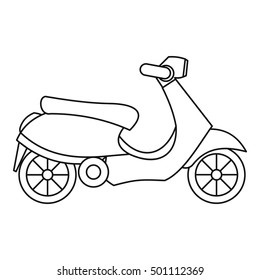 Scooter icon. Outline illustration of scooter vector icon for web