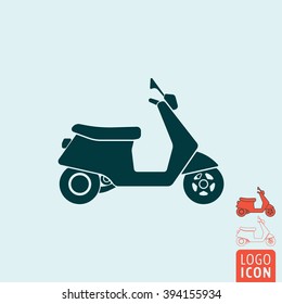 Scooter icon. Retro scooter icon isolated. Vector illustration