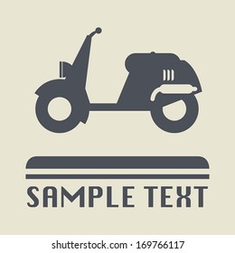 Scooter icon or sign, vector illustration