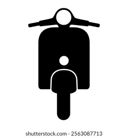 Scooter icon silhouette. Vector image