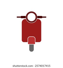 scooter icon, simple flat style, logo sign symbol vector illustration pictogram, isolated on white for mobile app