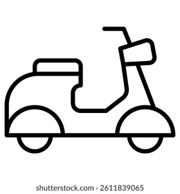 Scooter icon Simple outline vector logo