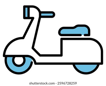 Scooter icon, simple vector illustration
