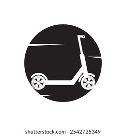 Plantilla de logotipo de ilustración de diseño de símbolo de scooter
