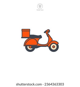 Scooter icon symbol vector illustration isolated on white background