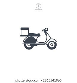 Scooter icon symbol vector illustration isolated on white background