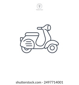 Scooter icon symbol vector illustration isolated on white background