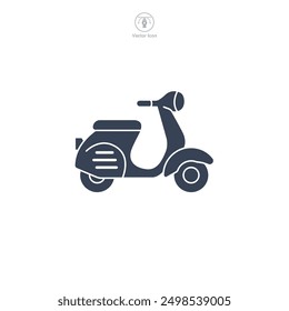 Scooter icon symbol vector illustration isolated on white background