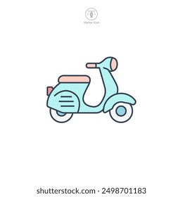 Scooter icon symbol vector illustration isolated on white background